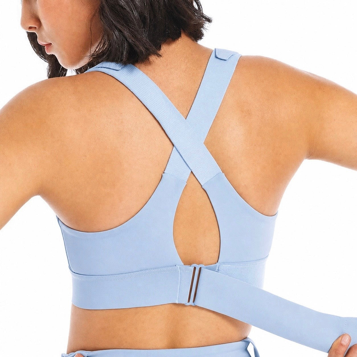 Women Sports Bras Tights Crop Top Front Zipper